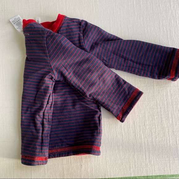 Janie And Jack Reversible Long Sleeve Reindeer And Striped Shirt 12/18M - Picture 4 of 8